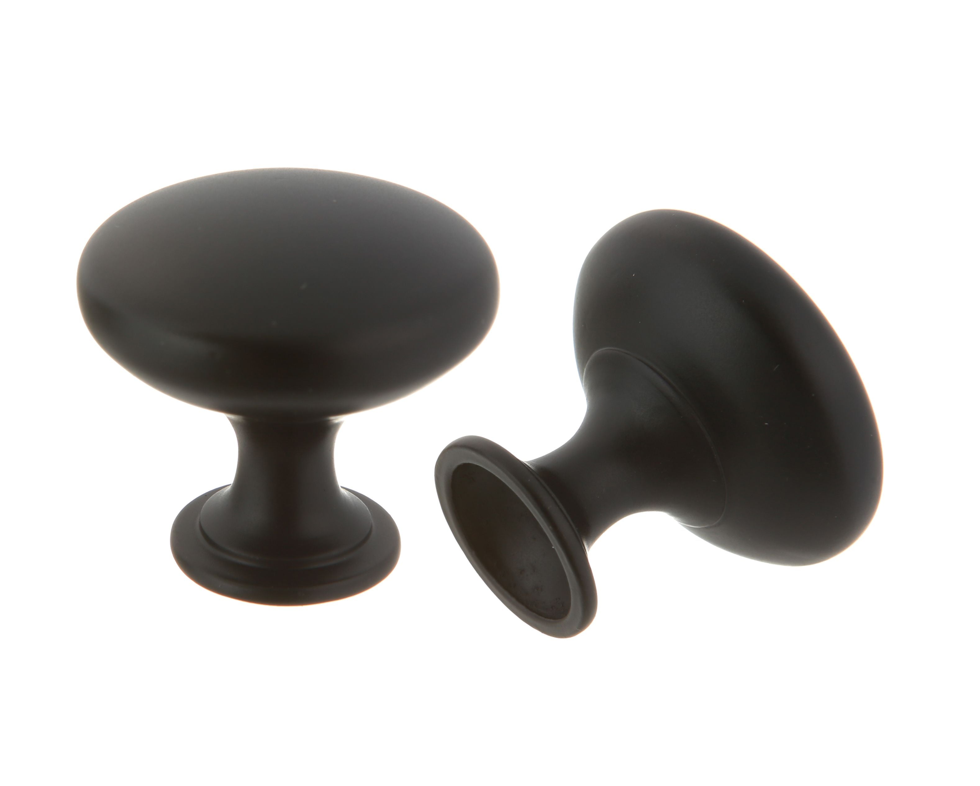 Pride Industrial K910BK 1-1/16" Diecast Mushroom Cabinet Knob Matte Black Finish Main image