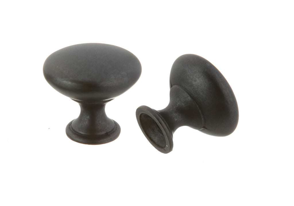 Pride Industrial - 1-1/16" Diecast Mushroom Cabinet Knob - Weathered Black