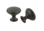 Pride Industrial - 1-1/16" Diecast Mushroom Cabinet Knob - Weathered Black