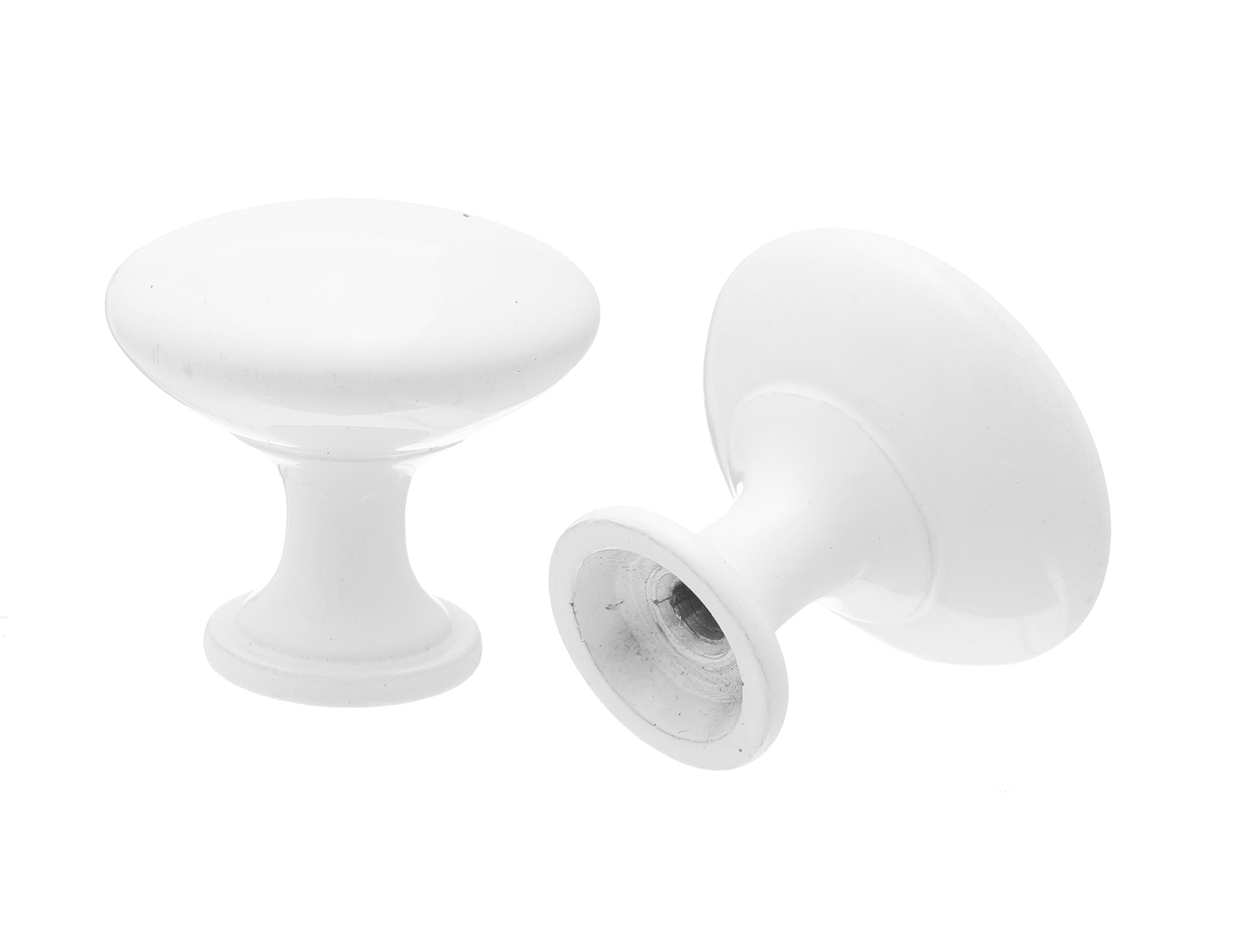 Pride Industrial K910WT 1-1/16" Diecast Mushroom Cabinet Knob White Finish Main image