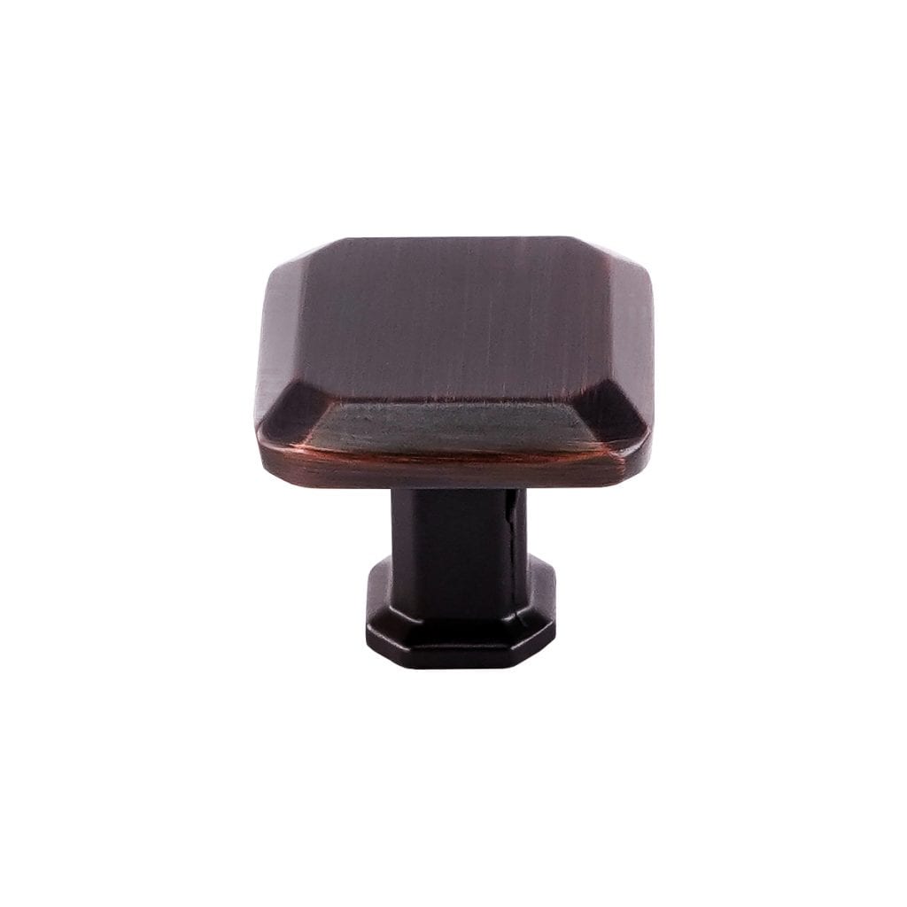 Pride Industrial K9223010B 1" Square Cabinet Knob Oil Rubbed Bronze Finish Main image