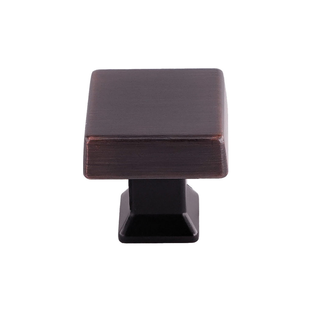 Pride Industrial K9472310B 1-1/4" Square Colorado Cabinet Knob Oil Rubbed Bronze Finish Main image