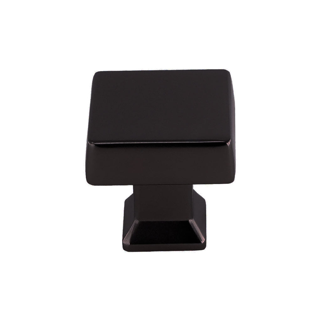 Pride Industrial K94723BK 1-1/4" Square Colorado Cabinet Knob Matte Black Finish Main image