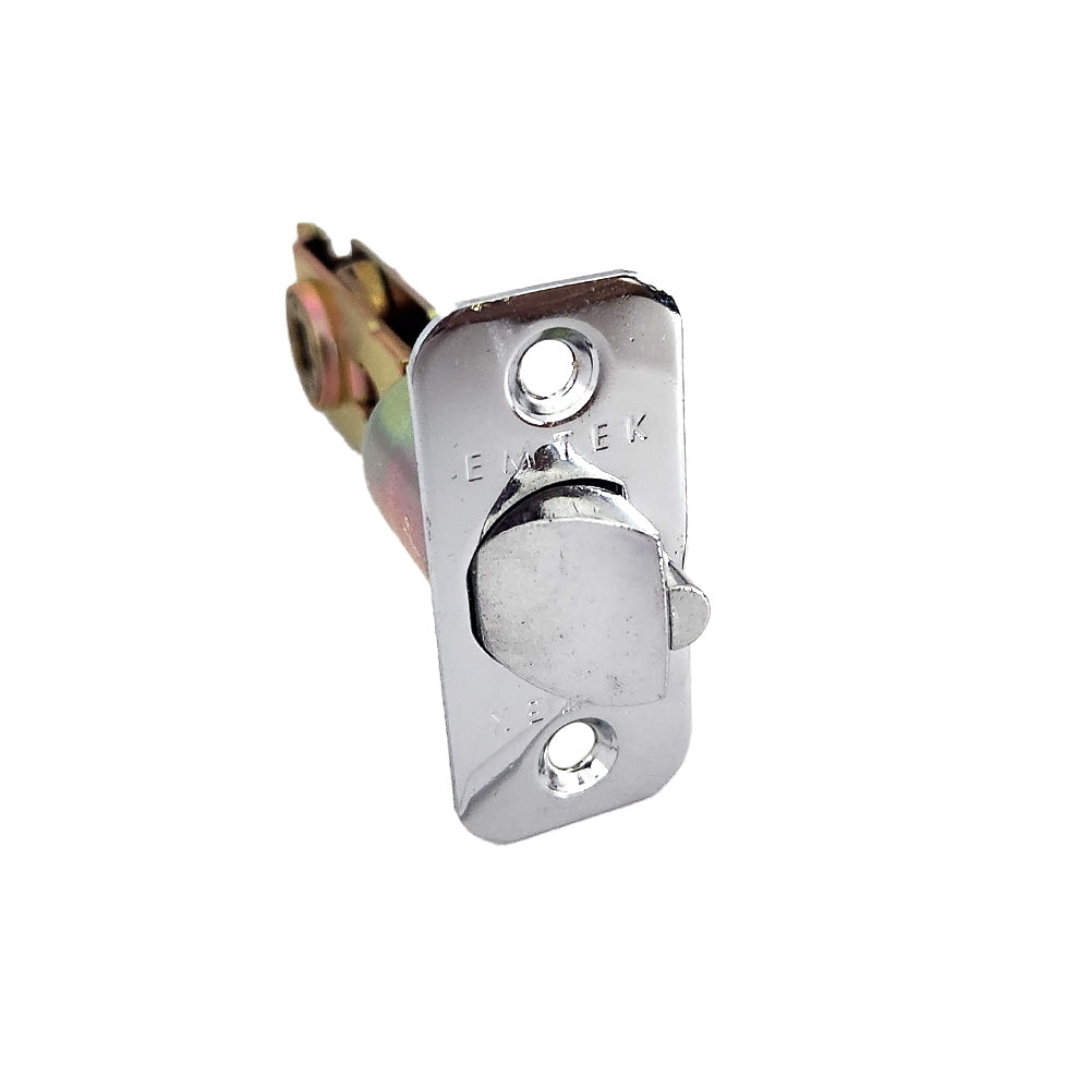 Emtek LC4-DLB275R-US26 Key in Lever or Knob 2-3/4" Backset 1/4" Radius Corner Deadlatch Polished Chrome Finish Main image