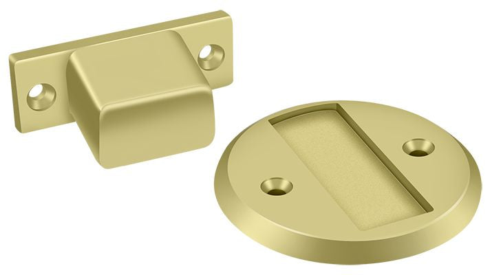 Deltana - Magnetic Door Holder Flush 2-1/2" Diameter - Bright Brass