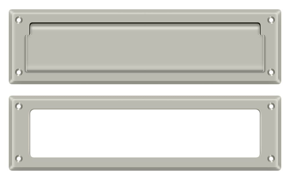 Deltana MS211U15 Mail Slot 13-1/8" with Interior Frame; Satin Nickel Finish Main image