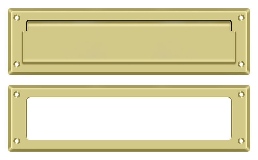 Deltana - Mail Slot 13-1/8" with Interior Frame - Bright Brass