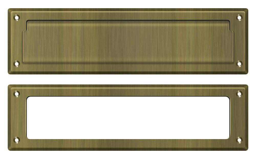 Deltana - Mail Slot 13-1/8" with Interior Frame - Antique Brass