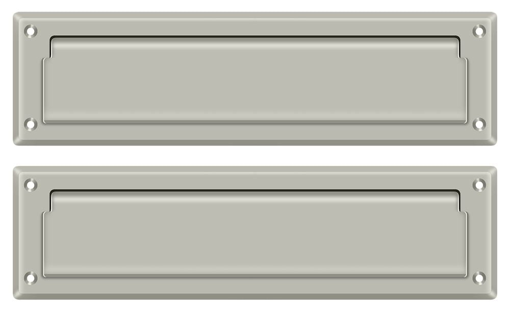 Deltana MS212U15 Mail Slot 13-1/8" with Interior Flap; Satin Nickel Finish Main image