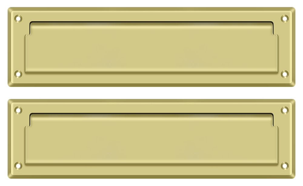Deltana - Mail Slot 13-1/8" with Interior Flap - Bright Brass