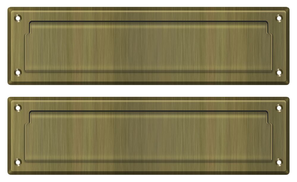Deltana - Mail Slot 13-1/8" with Interior Flap - Antique Brass