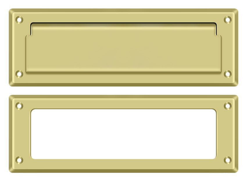 Deltana MS626U3 Mail Slot 8-7/8" with Interior Frame; Bright Brass Finish