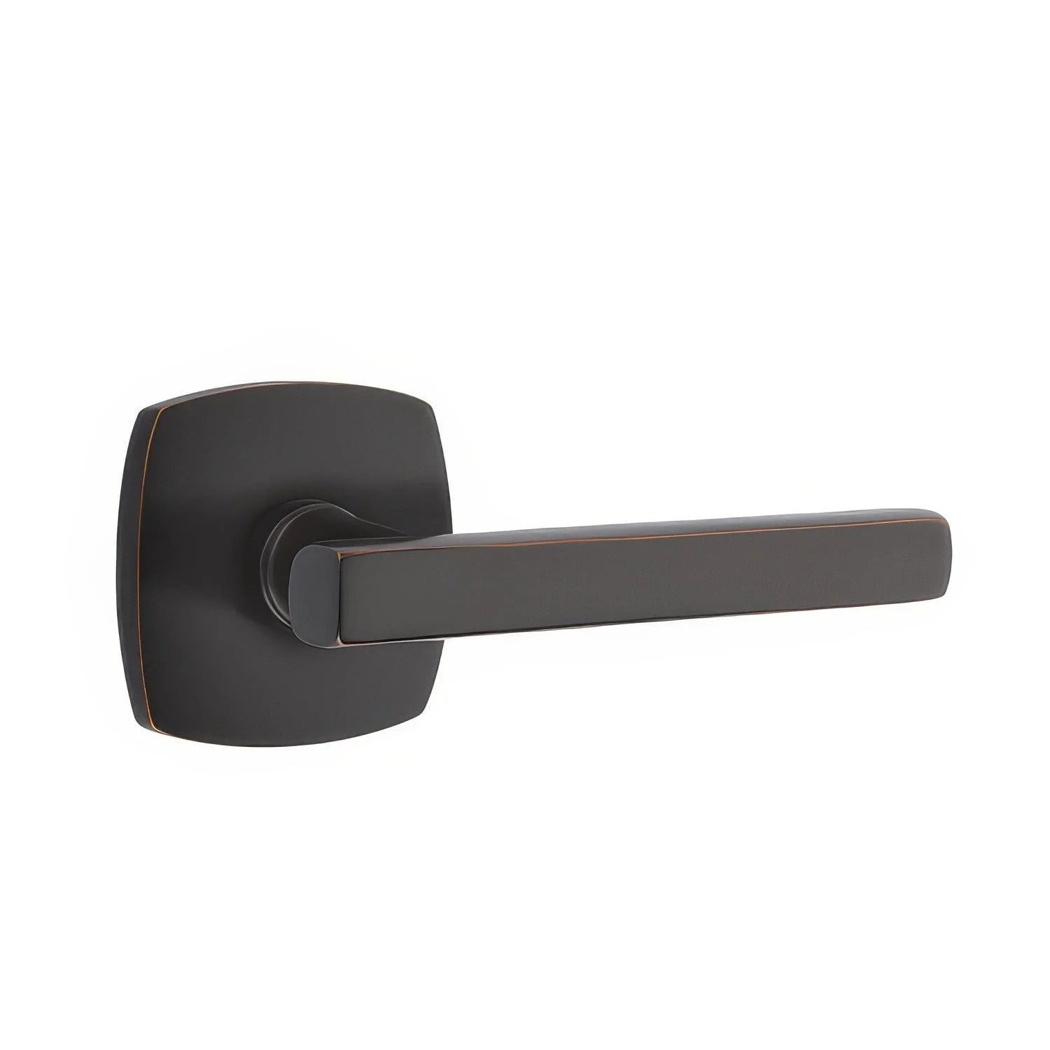 Emtek 5316FRLUS Freestone Lever  2-3/8" Backset Passage with Urban Modern Rose for 1-1/4" to 2" Door Finish
