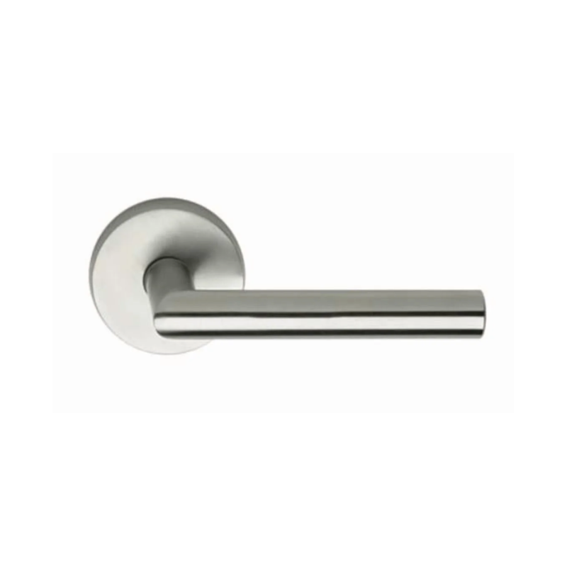 Omnia 12/38T.PA32 Stainless 12 Lever Passage 2-3/8" Backset; T Strike; 1-3/8" Door Bright Stainless Steel Finish