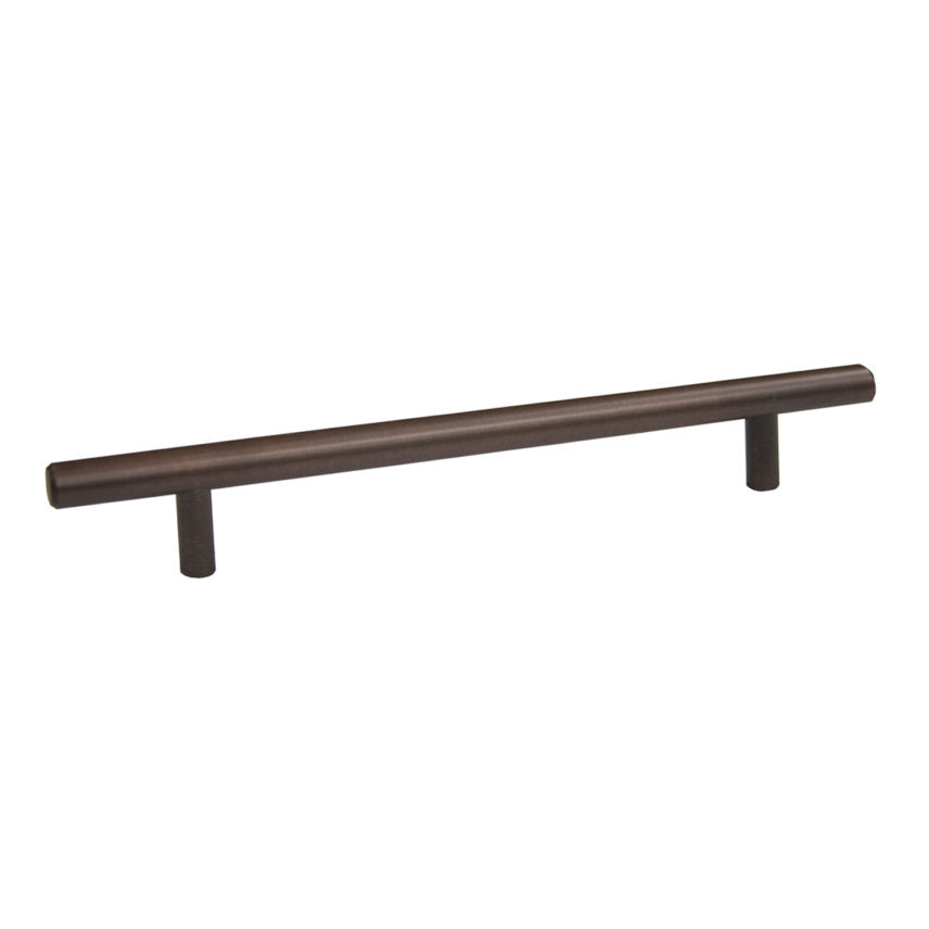 Pride Industrial P11010B 10" Bar Cabinet Pull with 7" Center to Center Oil Rubbed Bronze Finish Main image