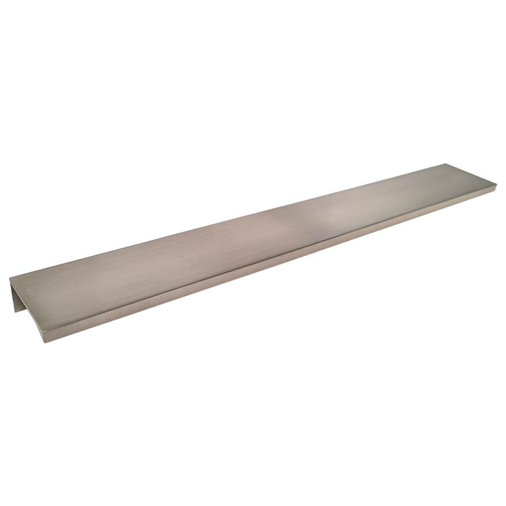 Pride Industrial P1812SN 12" Aluminum Tab Cabinet Pull with 5-2/5" Center to Center 3 Holes Satin Nickel Finish