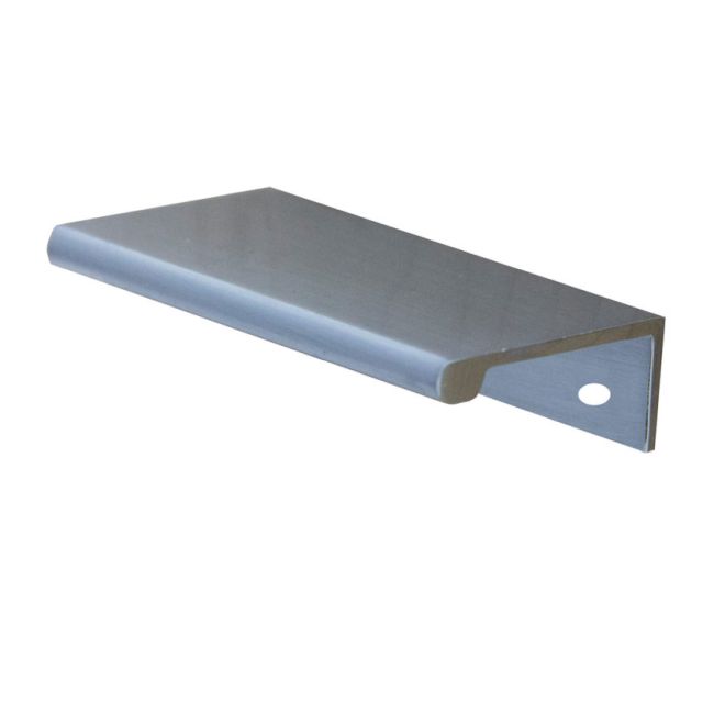 Pride Industrial P1876SN 3" Aluminum Tab Cabinet Pull with 2-3/8" Center to Center with #6 x 5/8" Wood Screws Satin Nickel Finish Main image