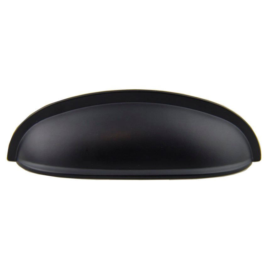 Pride Industrial P80753BK 4-1/2" Bin Cabinet Pull with 3" Center to Center Matte Black Finish Main image