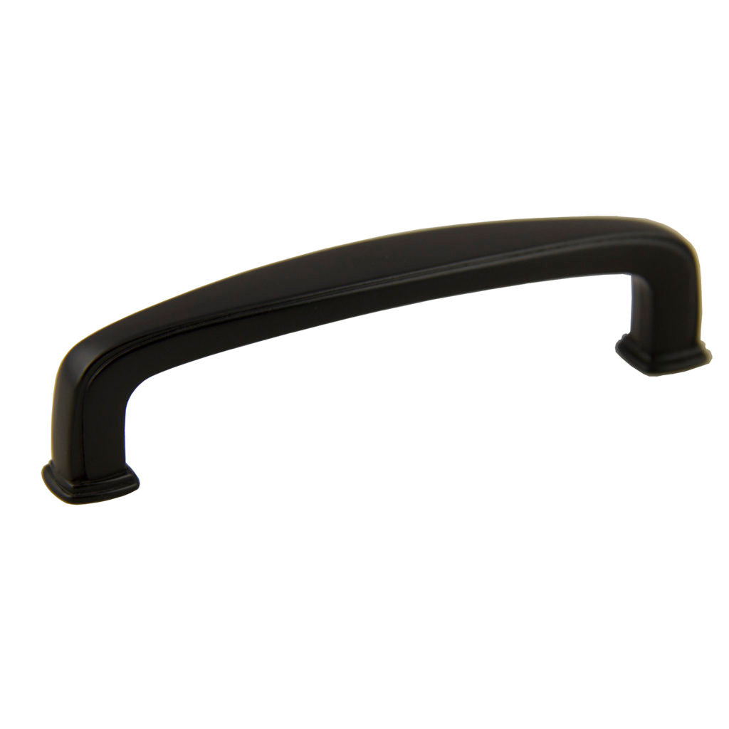 Pride Industrial P81092BK 4-5/8" Deco Cabinet Pull with 3-3/4" Center to Center Matte Black Finish Main image