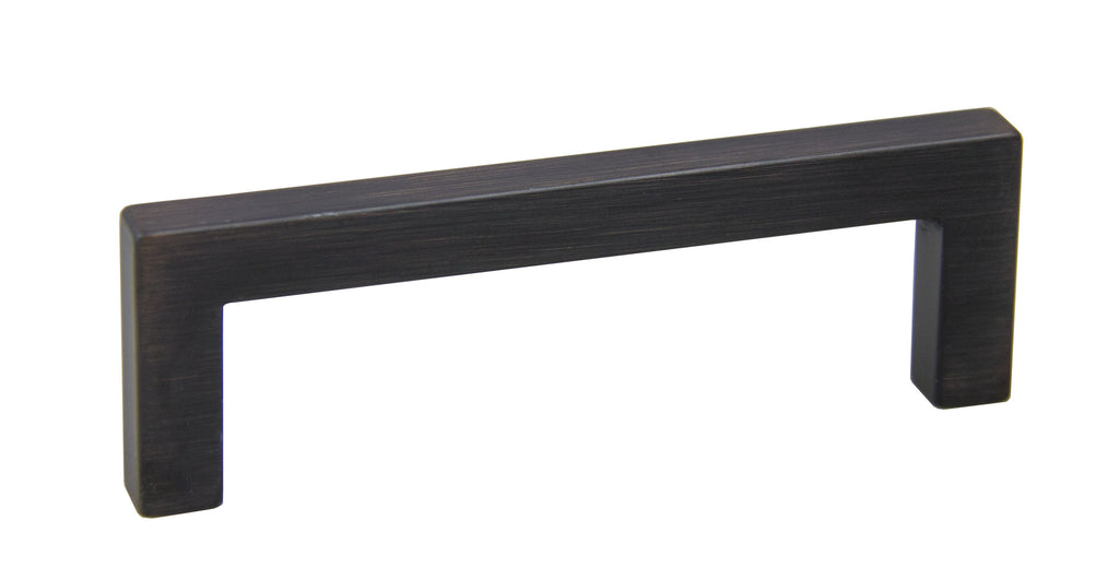 Pride Industrial - 4-1/4" Modern Square Cabinet Pull with 3-3/4" Center to Center - Oil Rubbed Bronze