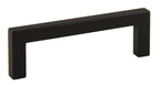 Pride Industrial - 4-1/4" Modern Square Cabinet Pull with 3-3/4" Center to Center - Matte Black