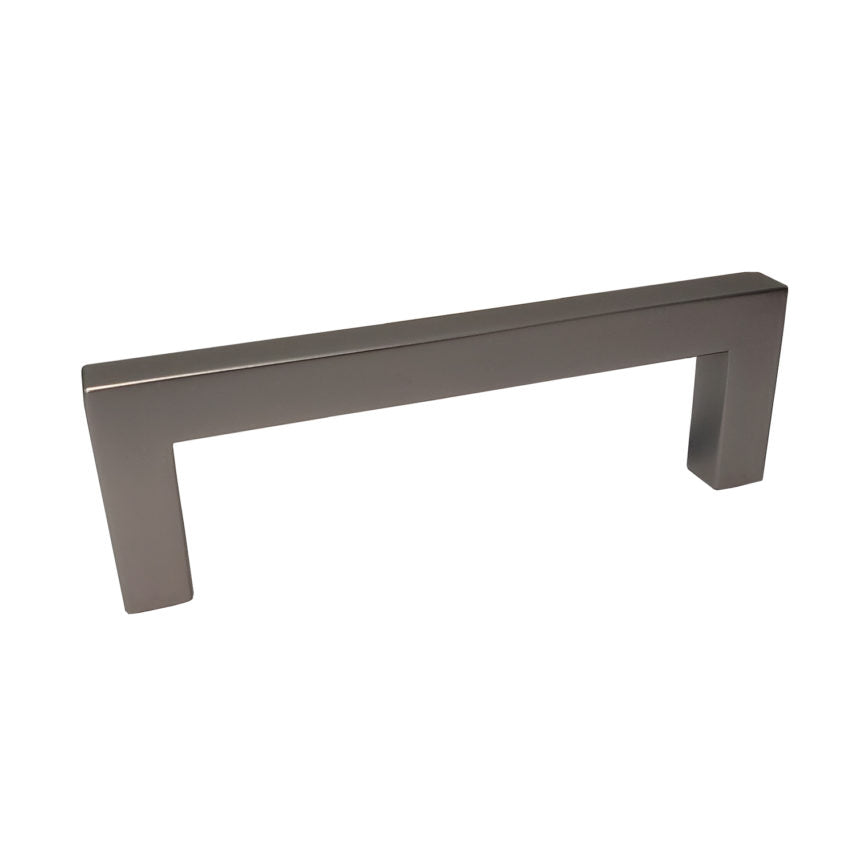 Pride Industrial - 4-1/4" Modern Square Cabinet Pull with 3-3/4" Center to Center - Dark Pewter