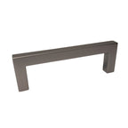 Pride Industrial - 4-1/4" Modern Square Cabinet Pull with 3-3/4" Center to Center - Dark Pewter