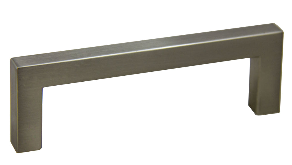 Pride Industrial - 4-1/4" Modern Square Cabinet Pull with 3-3/4" Center to Center - Satin Nickel