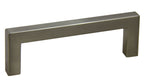 Pride Industrial - 4-1/4" Modern Square Cabinet Pull with 3-3/4" Center to Center - Satin Nickel