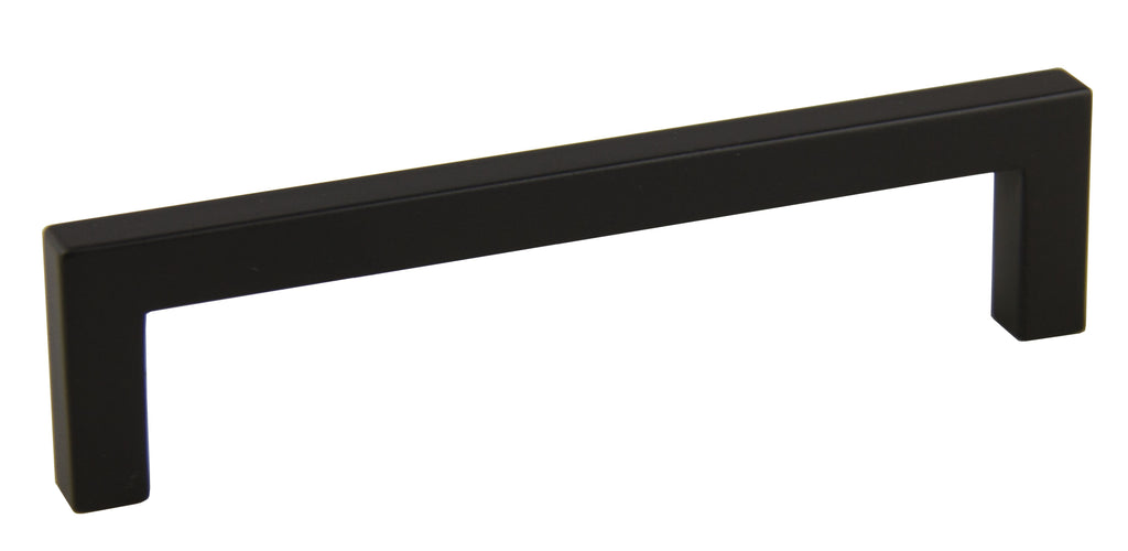 Pride Industrial - 5-1/2" Modern Square Cabinet Pull with 5" Center to Center - Matte Black