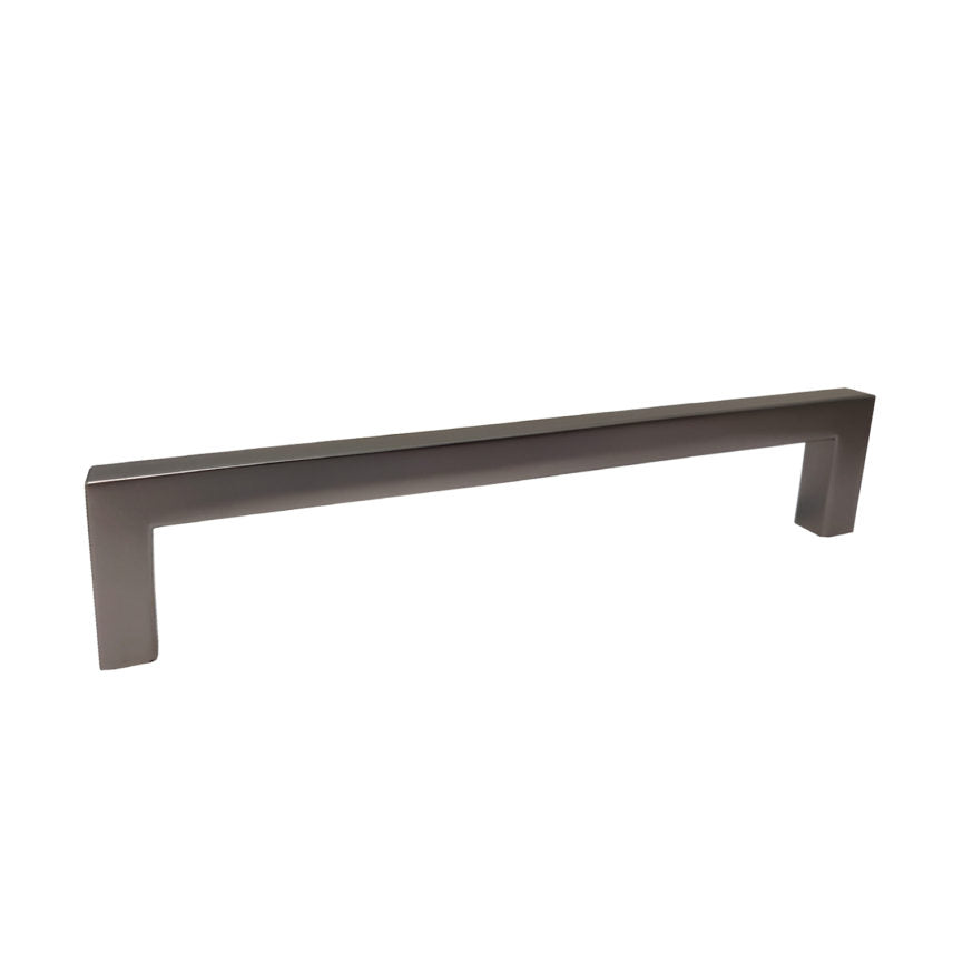Pride Industrial - 6-3/8" Modern Square Cabinet Pull with 6-3/10" Center to Center - Dark Pewter