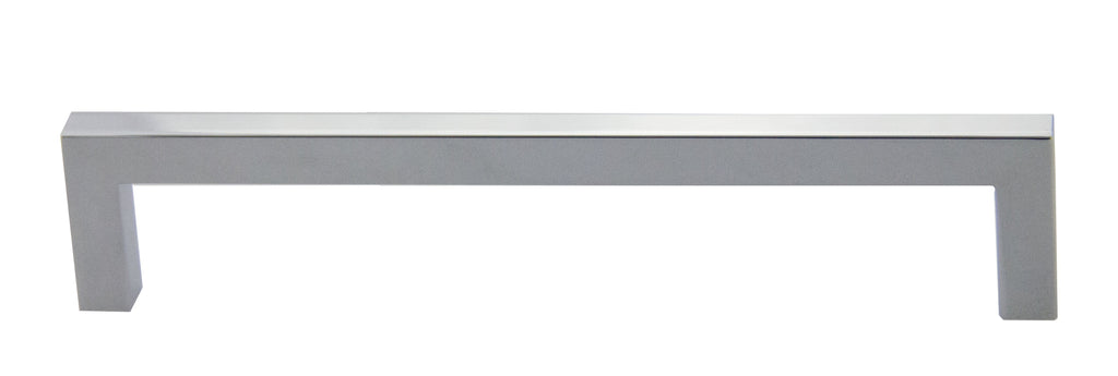 Pride Industrial - 6-3/8" Modern Square Cabinet Pull with 6-3/10" Center to Center - Polished Chrome