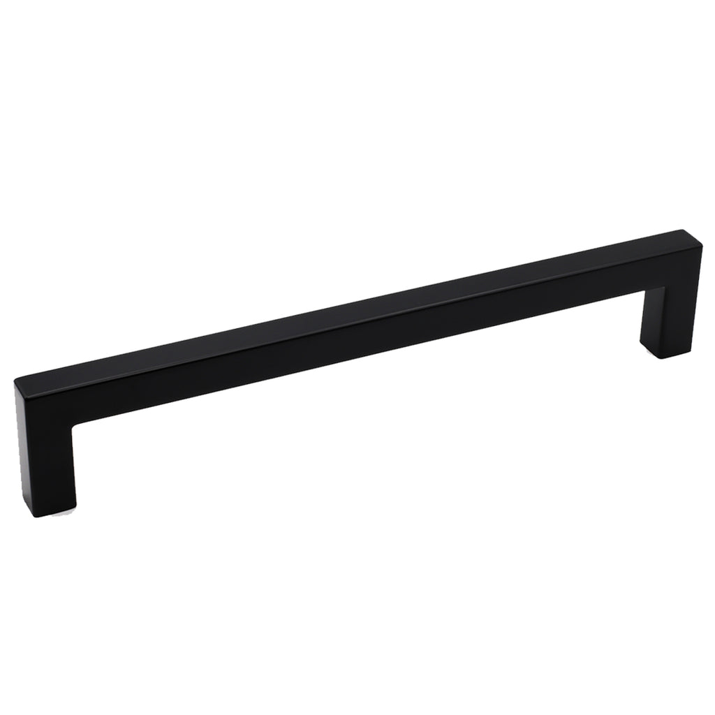 Pride Industrial - 12" Center to Center Modern Square Appliance Pull - Matte Black