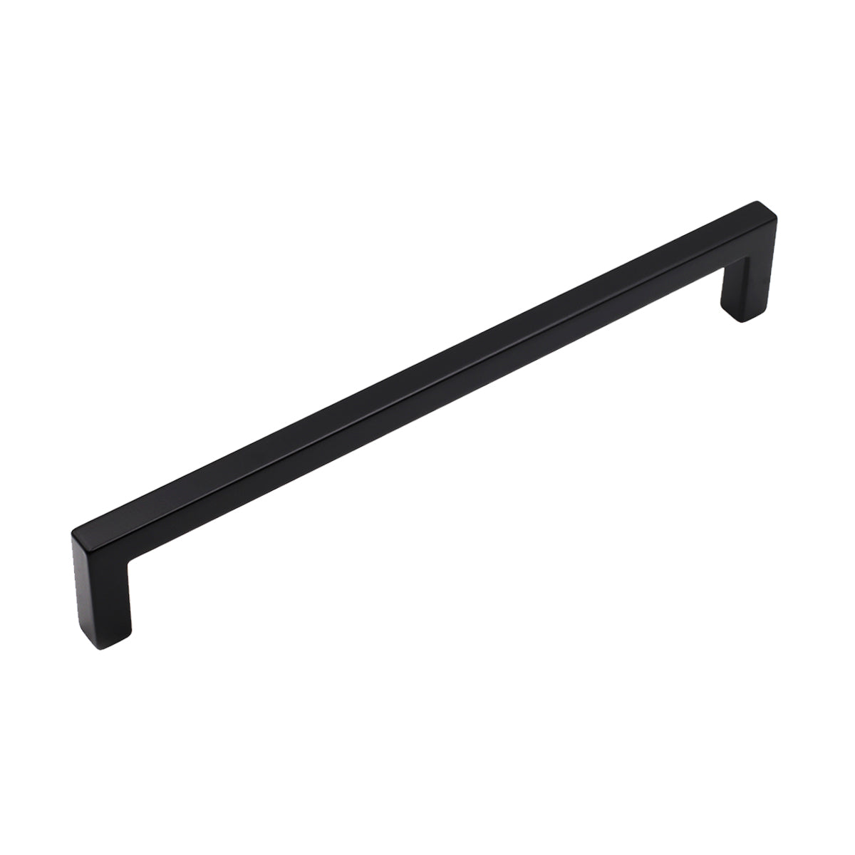 Pride Industrial PA5608BK 8" Center to Center Modern Square Appliance Pull Matte Black Finish Main image