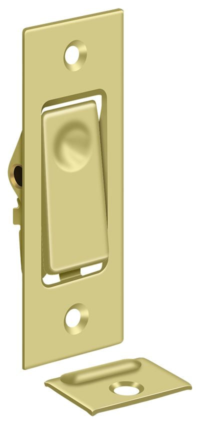 Deltana PDB42U3 Pocket Door Bolts; Jamb Bolt; Bright Brass Finish