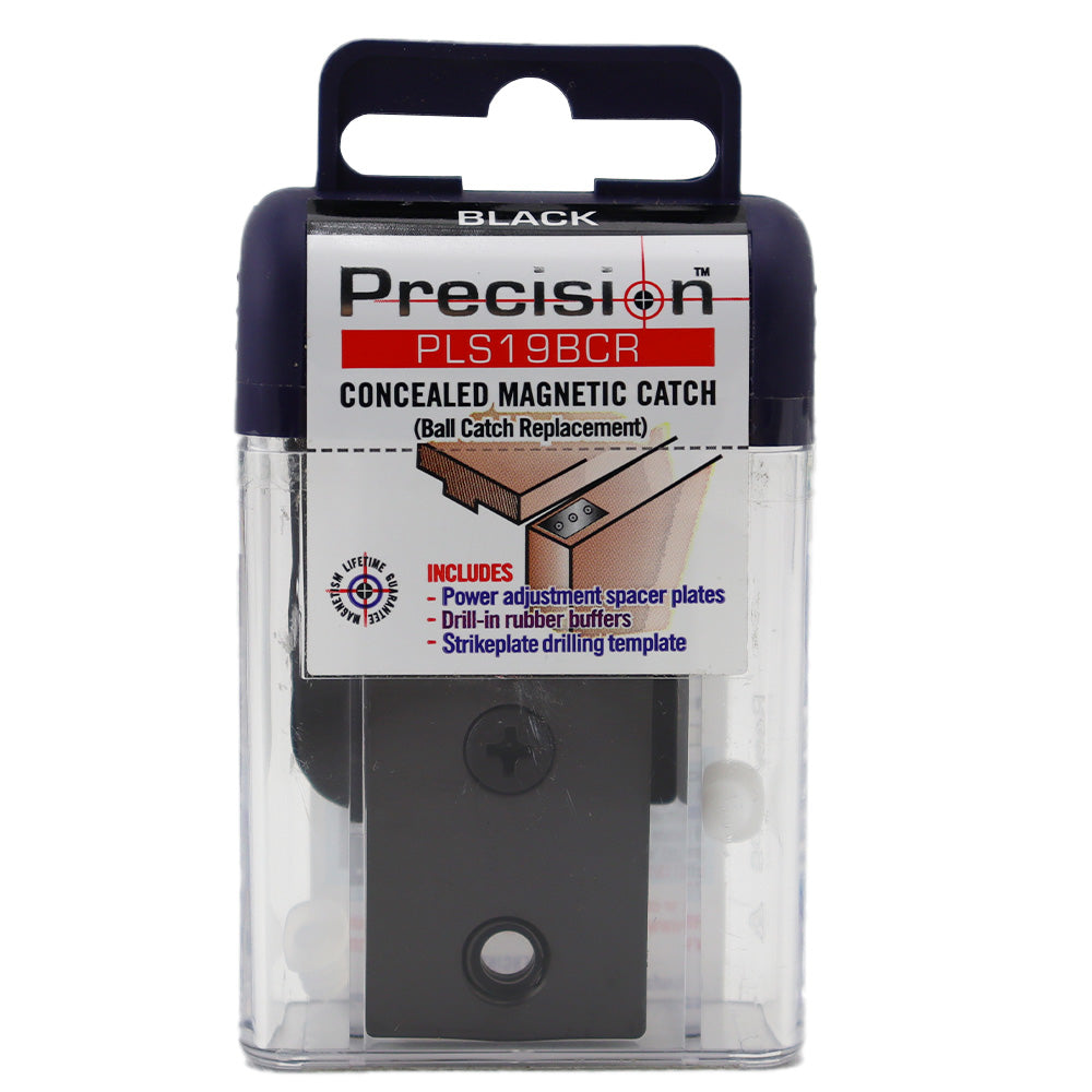 Precision Lock - Ball Catch Replacement Concealed Magnetic Catch - Black