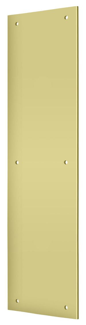 Deltana - Push Plate 3-1/2" x 15" - Bright Brass