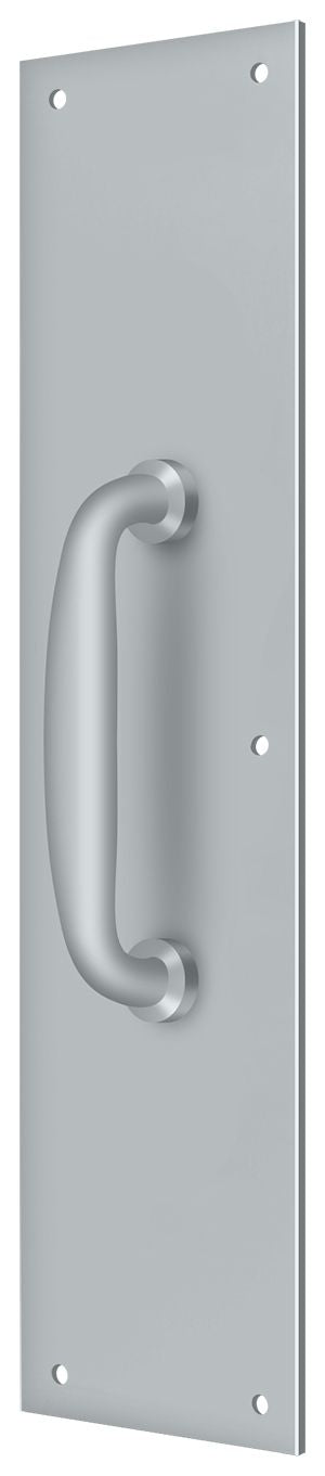 Deltana - Push Plate with Handle 3-1/2" x 15 " - Handle 5 1/2" - Satin Chrome