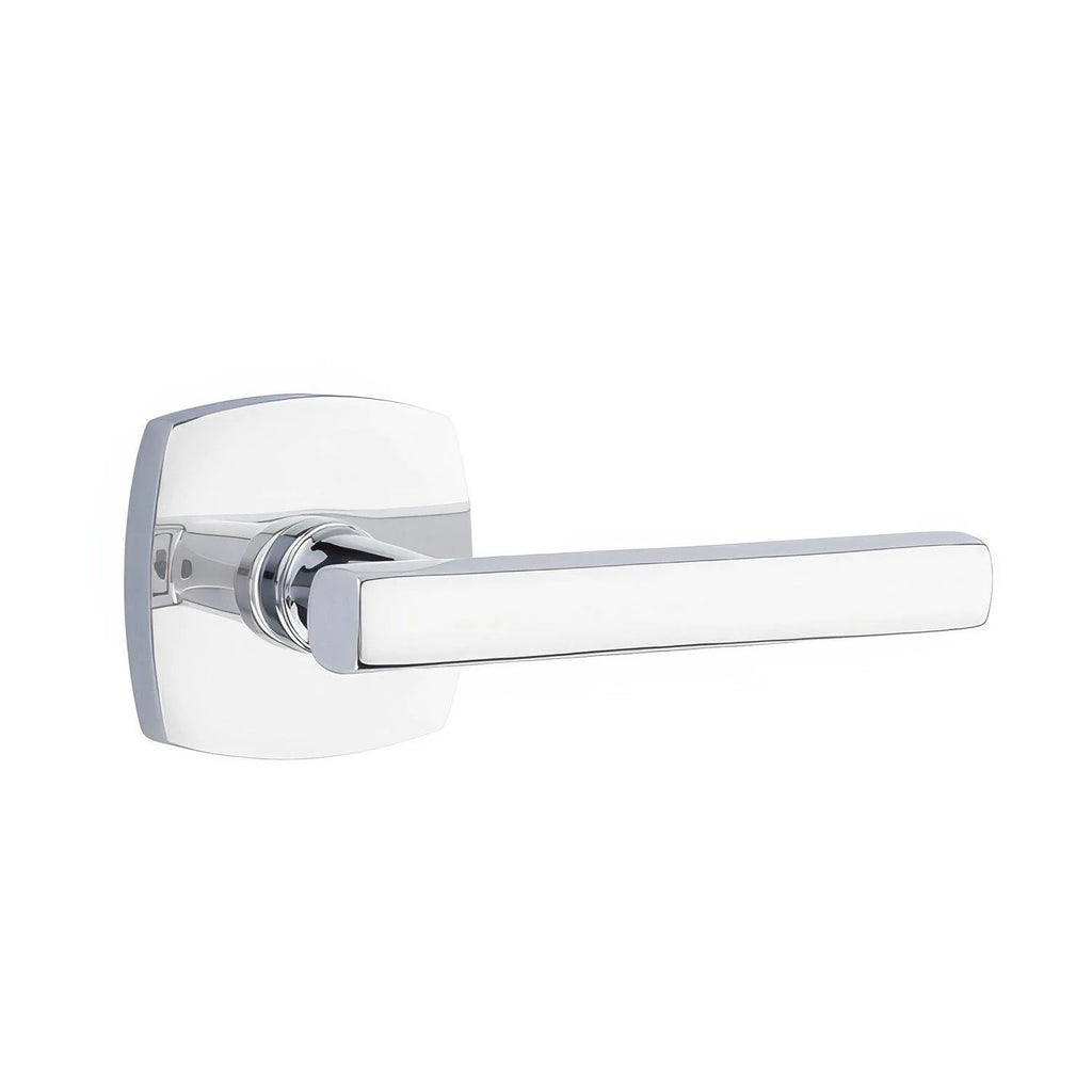 Emtek 5326FRLUS Freestone Lever  2-3/8" Backset Privacy with Urban Modern Rose for 1-1/4" to 2" Door