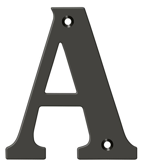 Deltana - 4" Residential Letter A - Oil Rubbed Bronze