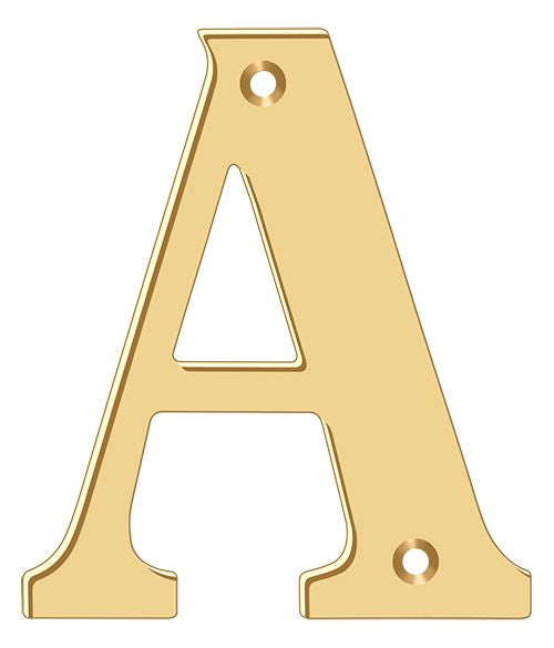Deltana - 4" Residential Letter A - Lifetime Brass