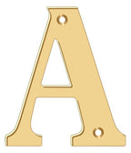 Deltana - 4" Residential Letter A - Lifetime Brass
