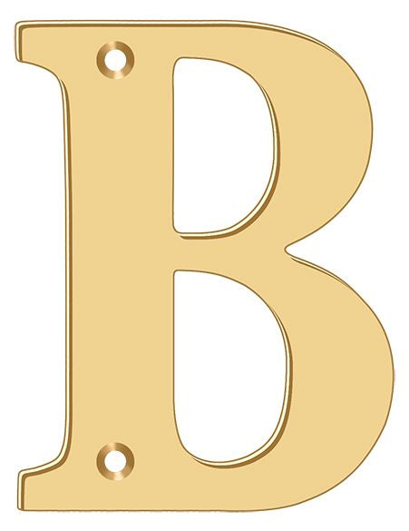 Deltana - 4" Residential Letter B - Lifetime Brass