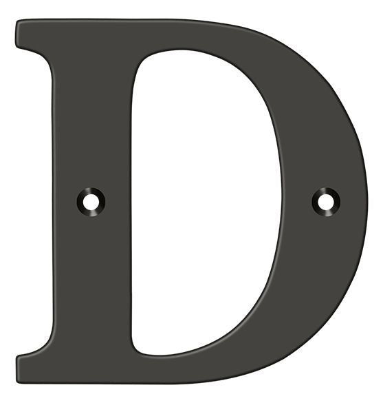 Deltana - 4" Residential Letter D - Oil Rubbed Bronze