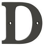 Deltana - 4" Residential Letter D - Oil Rubbed Bronze