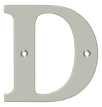 Deltana - 4" Residential Letter D - Satin Nickel