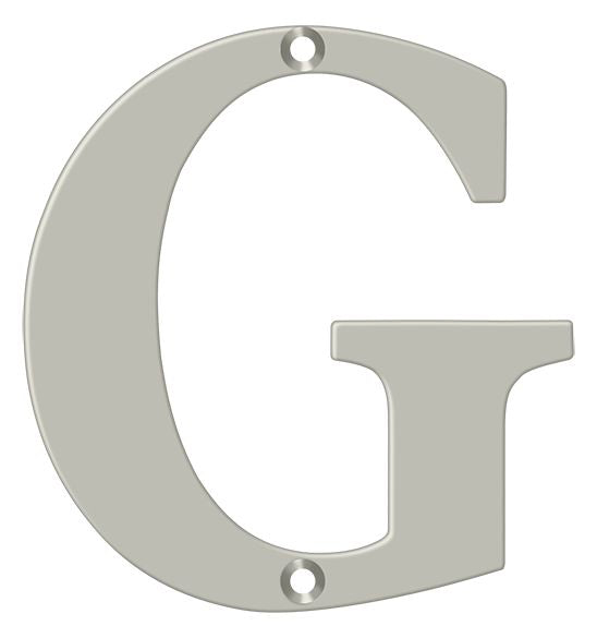 Deltana - 4" Residential Letter G - Satin Nickel