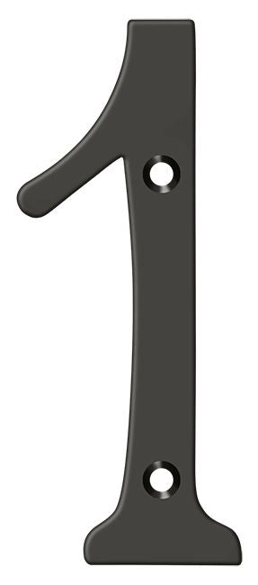 Deltana RN4-1U10B 4" Numbers; Solid Brass; Oil Rubbed Bronze Finish Main image
