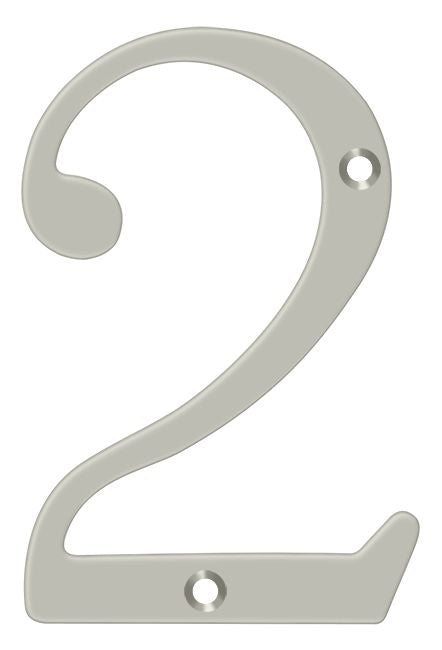 Deltana RN4-2U15 4" Numbers; Solid Brass; Satin Nickel Finish Main image
