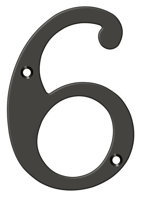 Deltana RN4-6U10B 4" Numbers; Solid Brass; Oil Rubbed Bronze Finish Main image